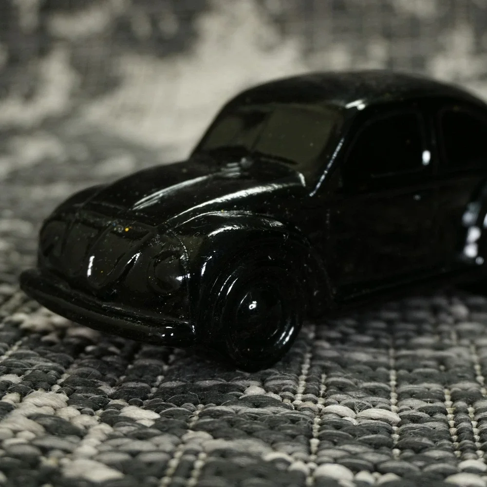 Avon Volkswagen Beetle Wild‎ Country After Shave Bottle Black Glass Car Empty